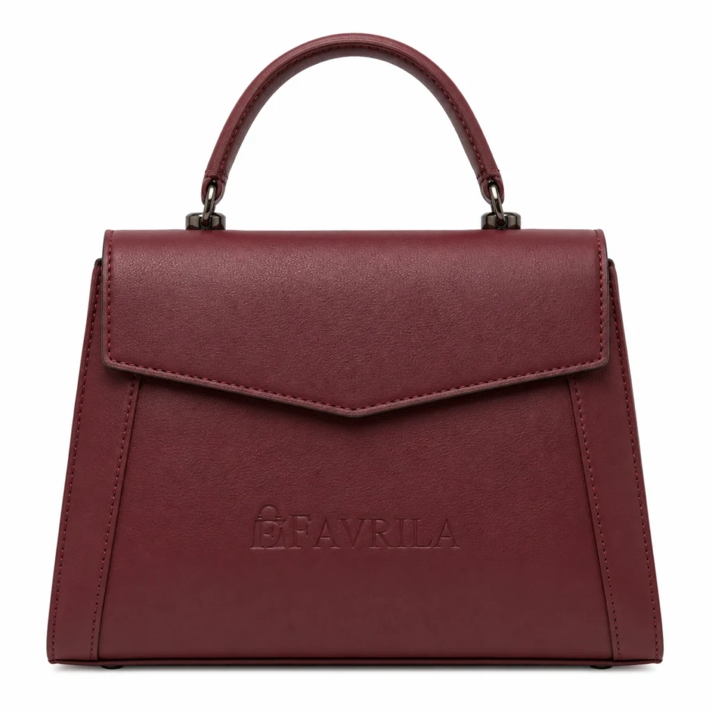 Flap-Top Structured Satchel Handbag