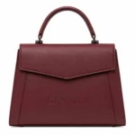 Flap-Top Structured Satchel Handbag