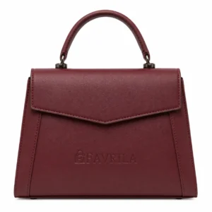 Flap-Top Structured Satchel Handbag
