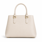 Favrila Women’s Cream Handbag with Gold-Charm - Image 2