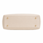 Favrila Women’s Cream Handbag with Gold-Charm - Image 4