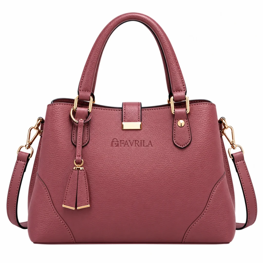 Rose Structured Satchel Handbag