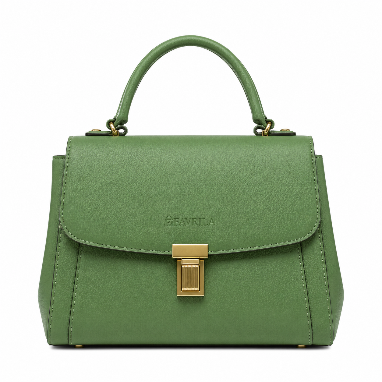 Favrila Women’s Green Structured Satchel Handbag Structured Satchel Handbag