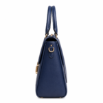 Favrila Women’s Navy Blue Handbag with Double Handles - Image 3