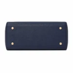 Favrila Women’s Navy Blue Structured Satchel Handbag with Shoulder Strap - Image 4