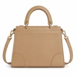 Favrila Women’s Tan Structured Satchel Handbag with Detachable Shoulder Strap - Image 2
