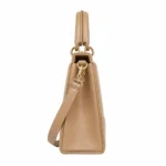 Favrila Women’s Tan Structured Satchel Handbag with Detachable Shoulder Strap - Image 3