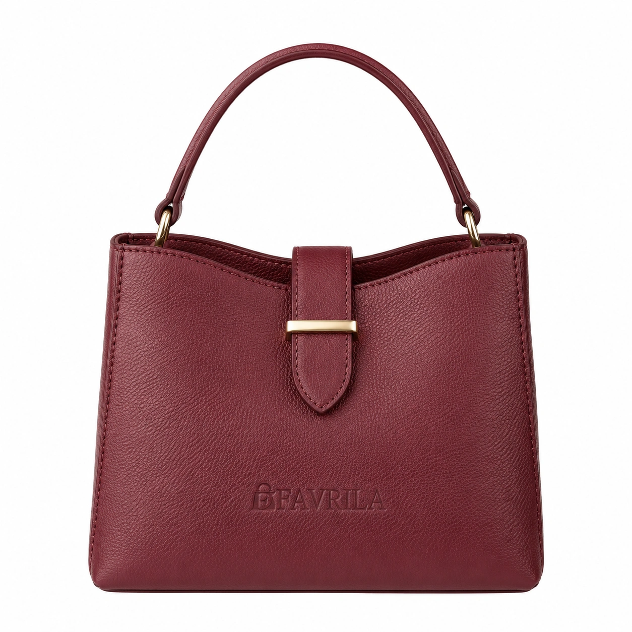 Favrila Women’s Wine Red Structured Top Handle Satchel Handbag (1) Wine Red Structured Top Handle Satchel Handbag